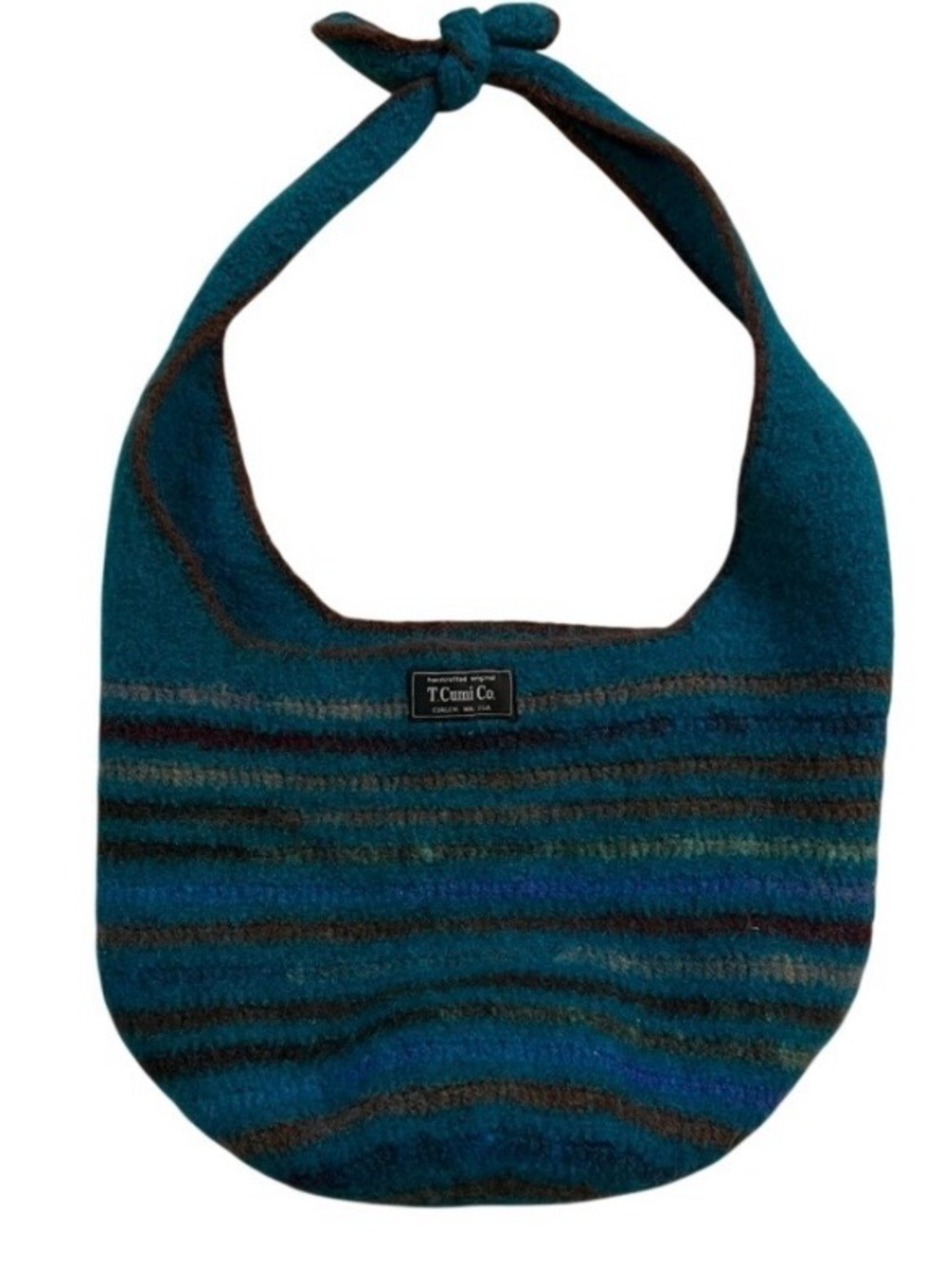 Large handmade Wool Crossbody bag